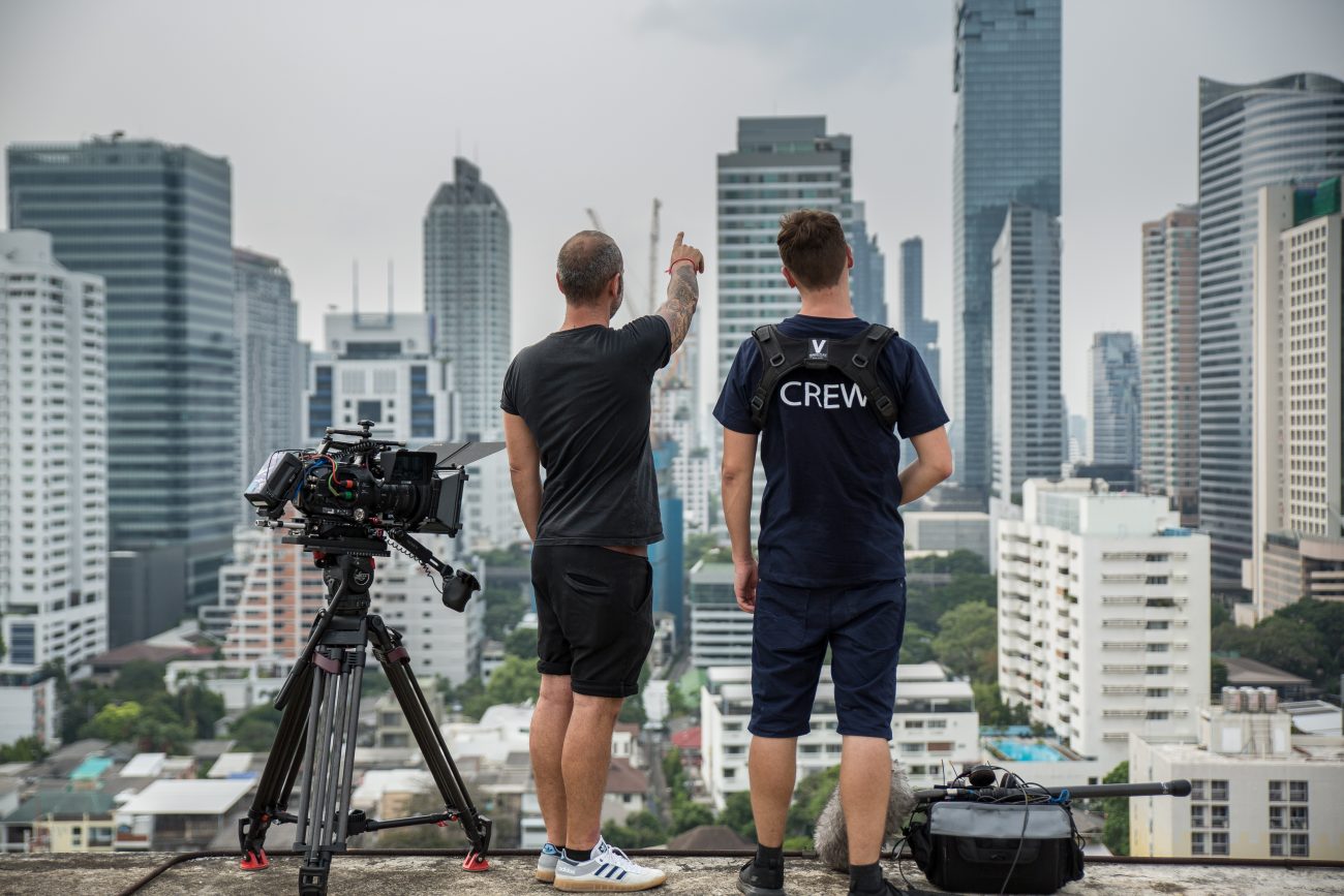 Camera Crew Thailand team working on location in Bangkok